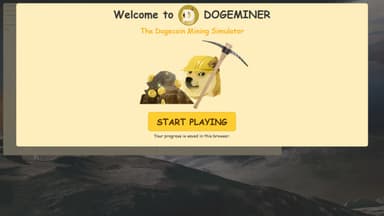 Doge Miner game start screen