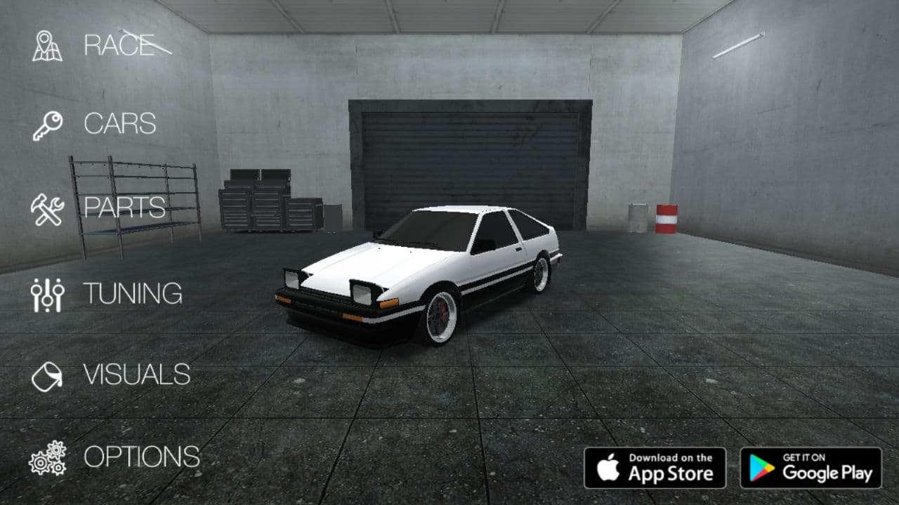 Drift Hunters game start screen