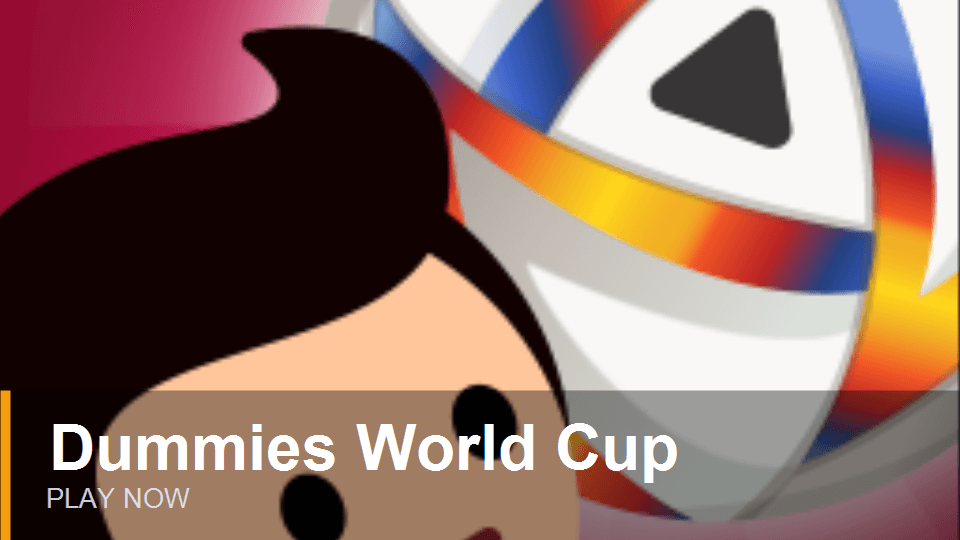 Dummies World Cup game start screen