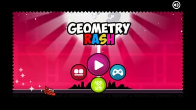 Geometry Rash game start screen