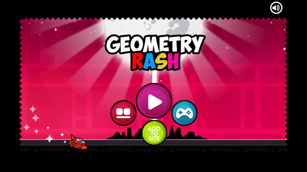 Geometry Rash game start screen