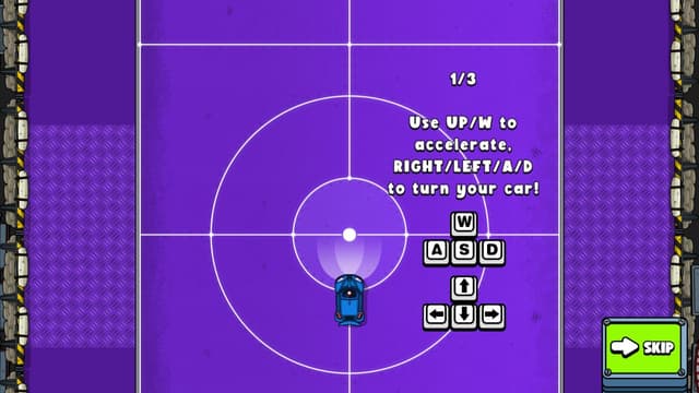 Mini Car Ball online game tutorial screen