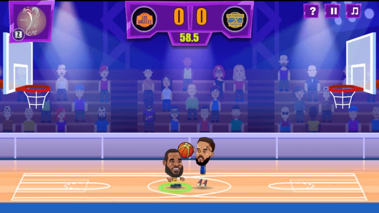 Basketball Legends browser gameplay screen