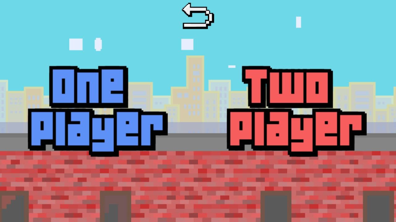 Rooftop Snipers player selection screen with One Player and Two Player