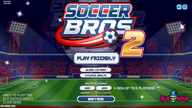Soccer Bros game start screen