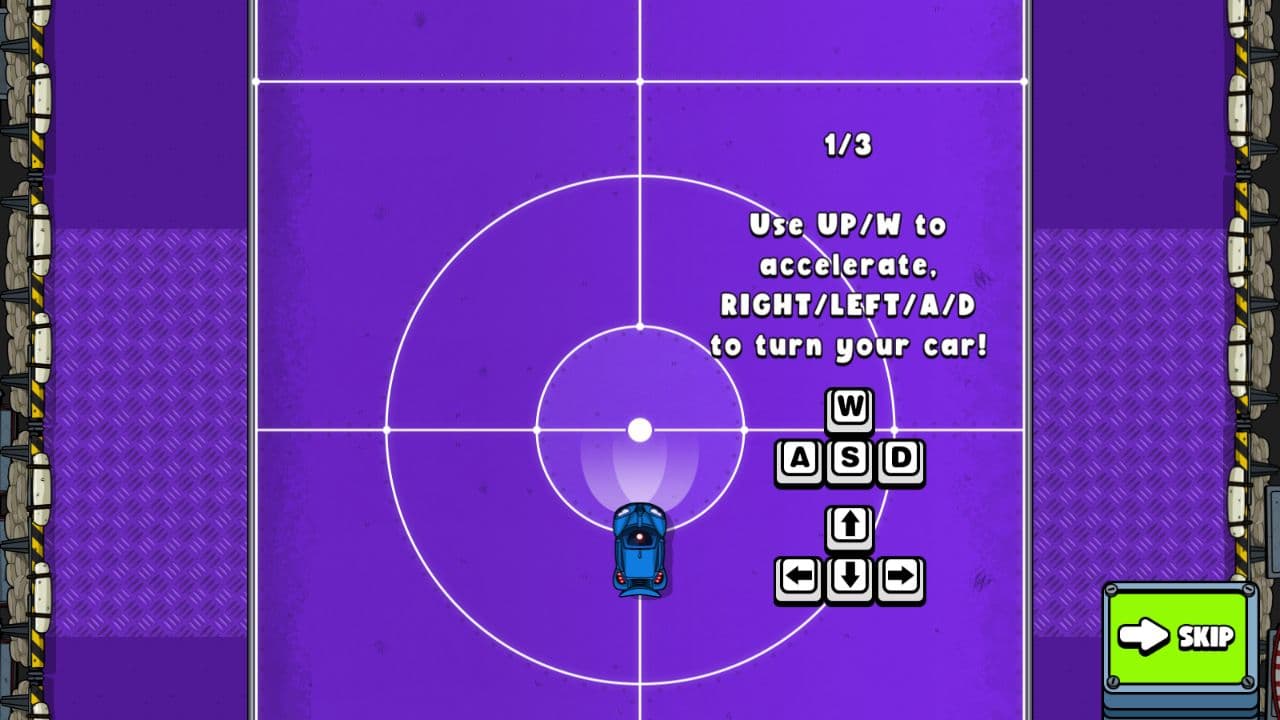Mini Car Ball online game tutorial screen