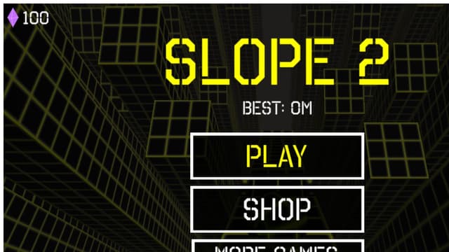 Slope 2 game start screen