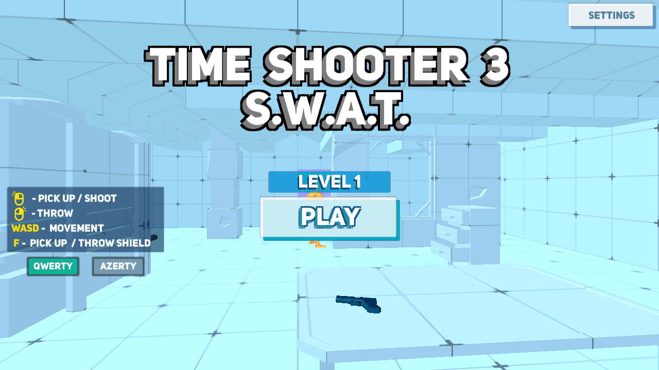Time Shooter 3 SWAT game start screen